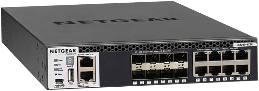 Amazon.com: Netgear M4300-8X8F 16x10G 8x10GBASE-T 8xSFP+ Half