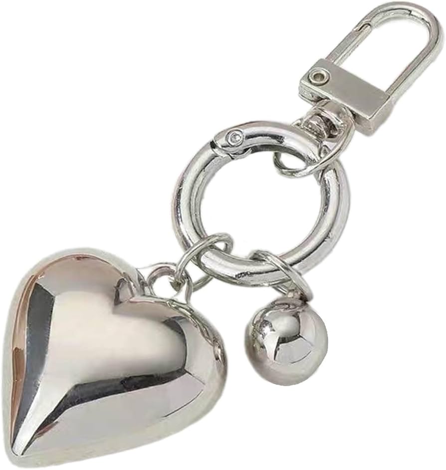 Amazon.co.jp: Facaig シルバー ハート キーホルダー スタイリッシュ