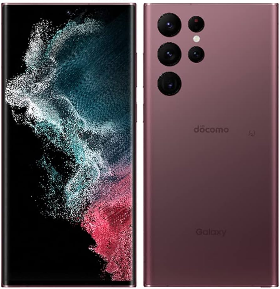Amazon.co.jp: docomo Samsung Galaxy S22 Ultra SC-52C Burgundy SIM