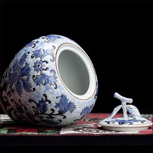 Amazon.co.jp: オブジェ 置物 置き物 飾り 蓋付き飾り壺 大型 陶器