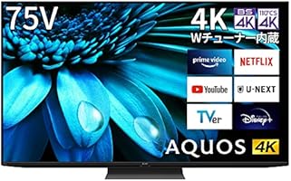 Amazon | シャープ 75V型 4K 液晶 テレビ AQUOS 4T-C75EL1 Google TV