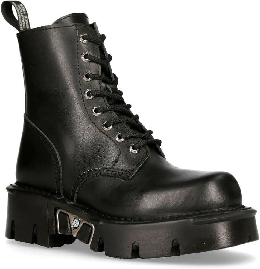 Amazon.com | New Rock MILI-084N-S3 Black Gothic Boots Fashion