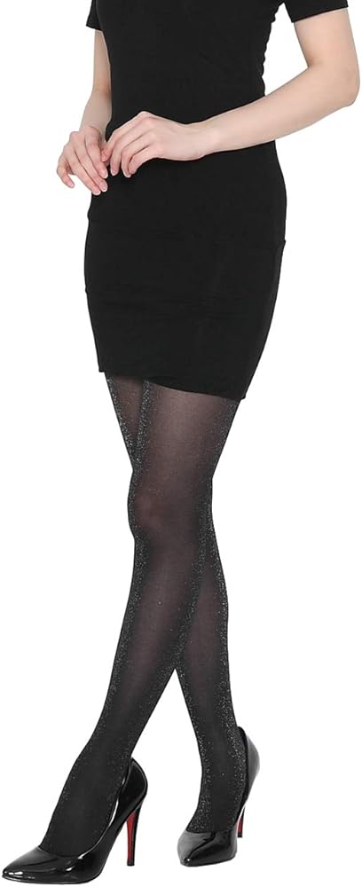 Amazon | [フォラーレ] キラキラ煌めく シルバーラメタイツ