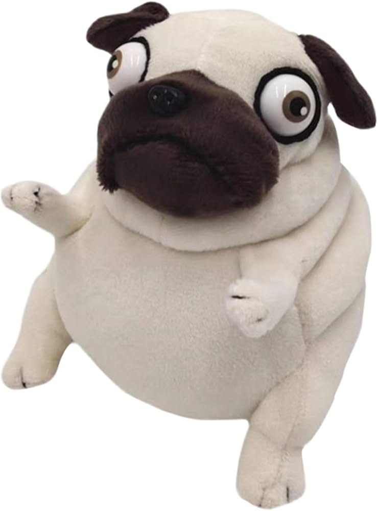 Amazon.co.jp: PASHMAIRE パグ犬のぬいぐるみ、6インチ 面白くて
