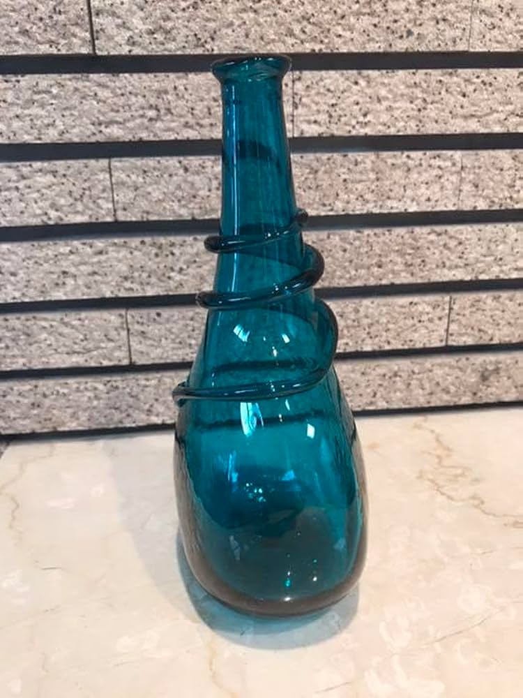 倉敷ガラス 小谷真三 吹きガラス 飾り瓶 花瓶 花入 a616 倉敷ガラス