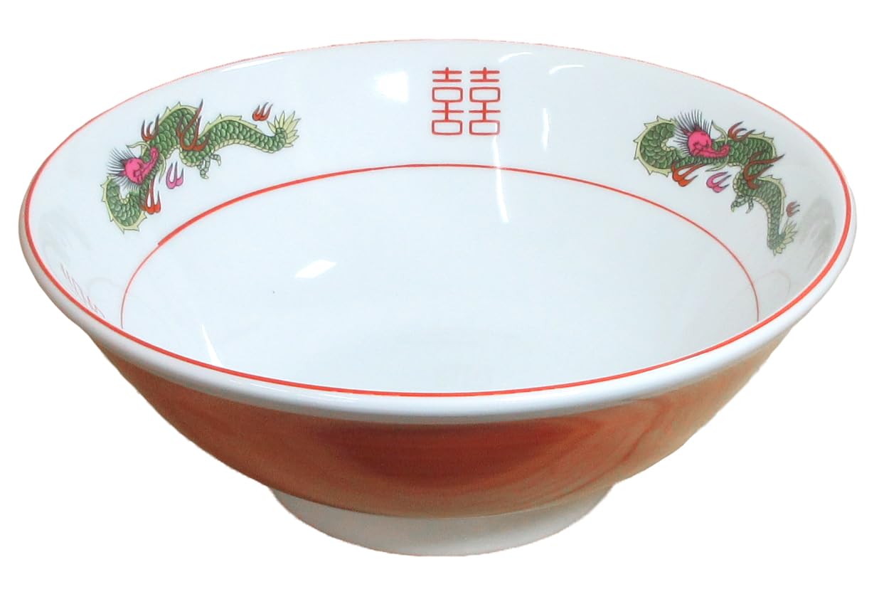 Amazon | ラーメン丼 赤巻三ﾂ竜 6.8反高台丼 業務用食器 美濃焼
