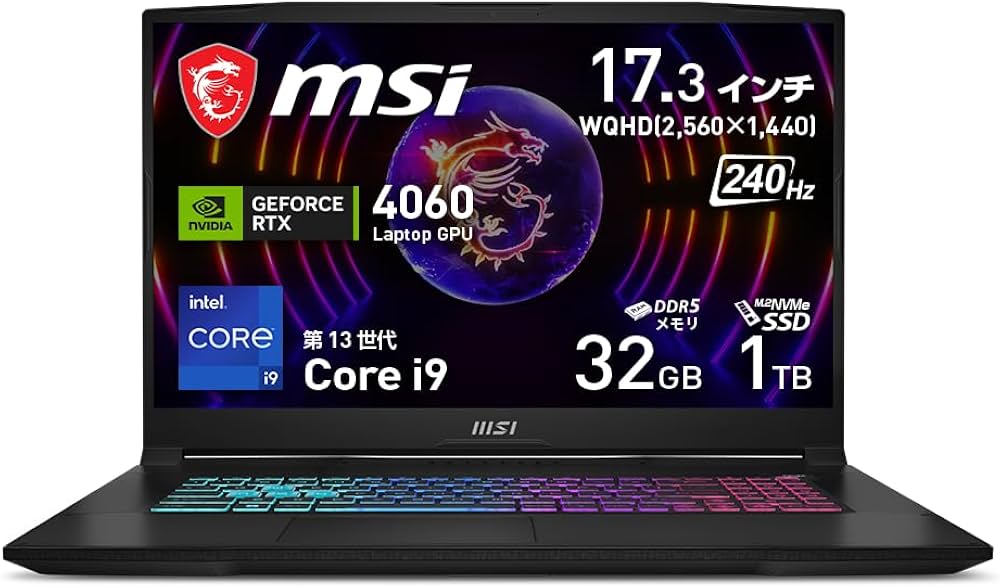 Amazon | 【最新第13世代Core i9 & RTX 4060搭載】 MSI ゲーミング
