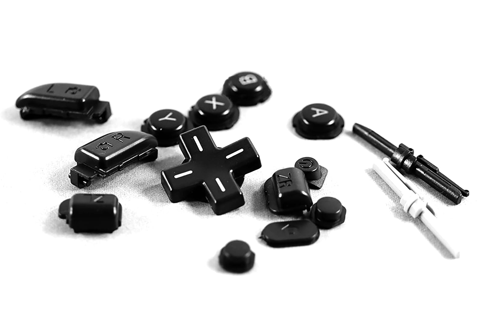 Amazon.co.jp: ブラックカラー New3DSXL エクストラキーボタン 15個