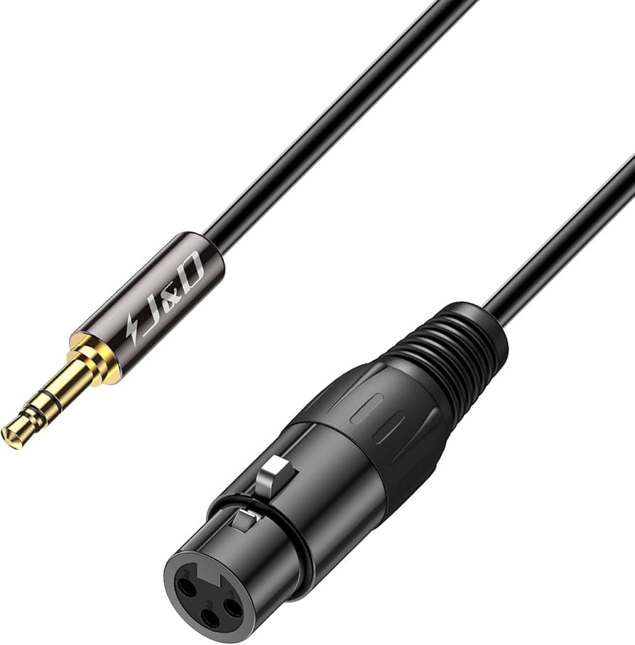 Amazon.com: J&D XLR to 3.5mm Microphone Cable, PVC Shelled XLR