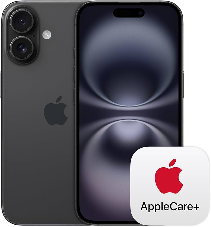 Amazon | Apple iPhone 16 (128 GB) - ブラック + 2年延長 AppleCare+