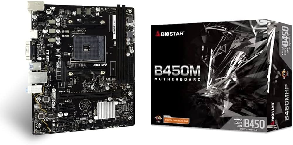Amazon | BIOSTAR AMD B450チップセット搭載MicroATXマザーボード
