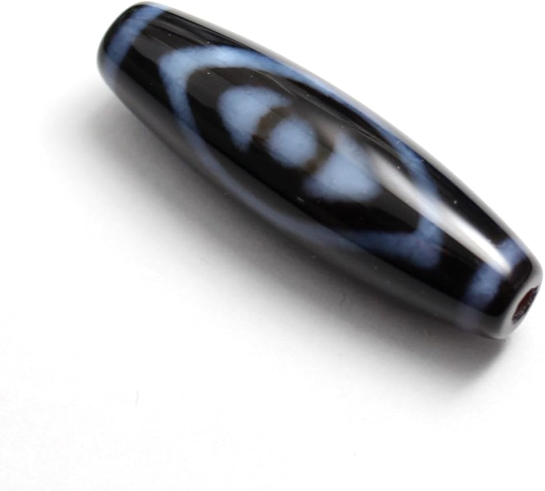 Amazon | チベット 天珠 鳳凰眼天珠 瑪瑙 カルセドニー 38×12mm