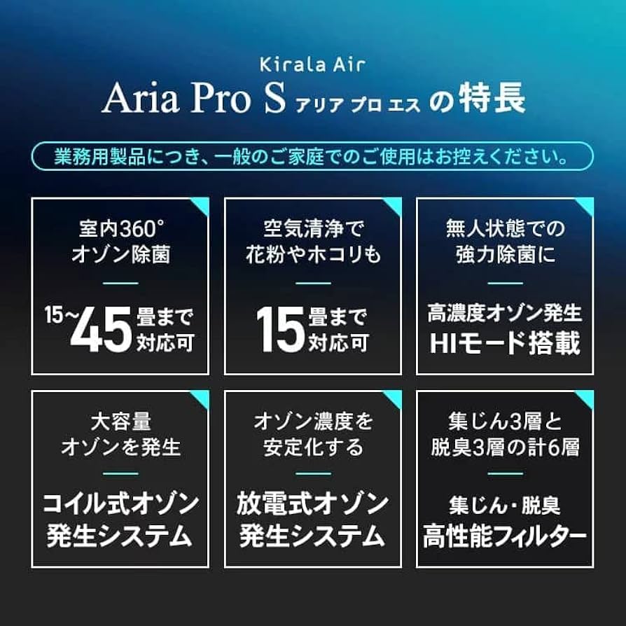 Amazon.co.jp: Kirala Air Aria Pro S 空気清浄機 オゾン 除菌 キララ
