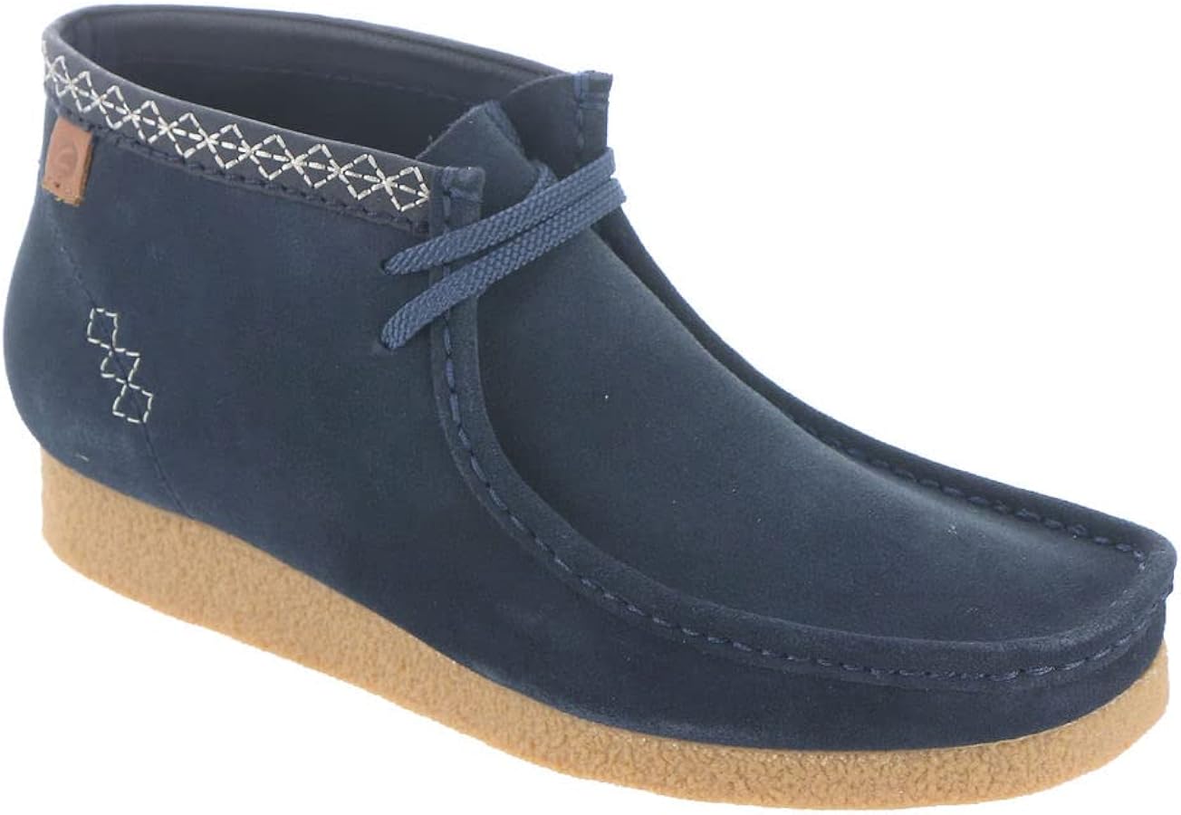 Amazon.com | Clarks Men's Shacre Boot Ankle, Navy Suede, 8 | Chukka