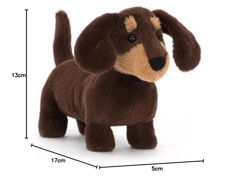 Jellycat Otto Sausage Dog Small - L: 17 cm x l: 5 cm x h: 13 cm