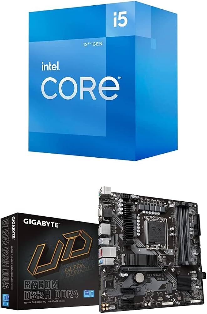 Amazon.com: Intel Core i5-12400 + GIGABYTE B760M DS3H DDR4
