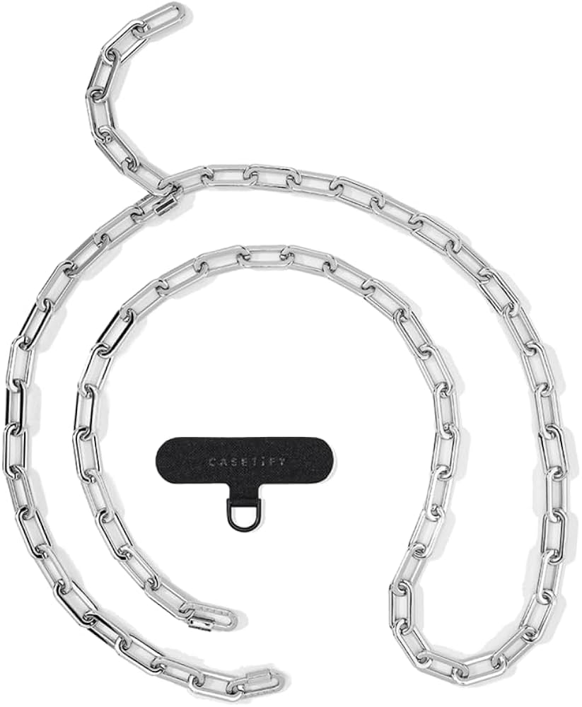 Amazon | CASETiFY メタルチェーン電話ストラップ - シルバー