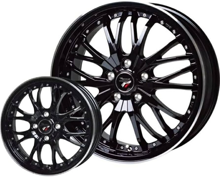 Amazon | 18インチ HM-3 7J+48 5H-114.3 4本 ホイール ブラック リム