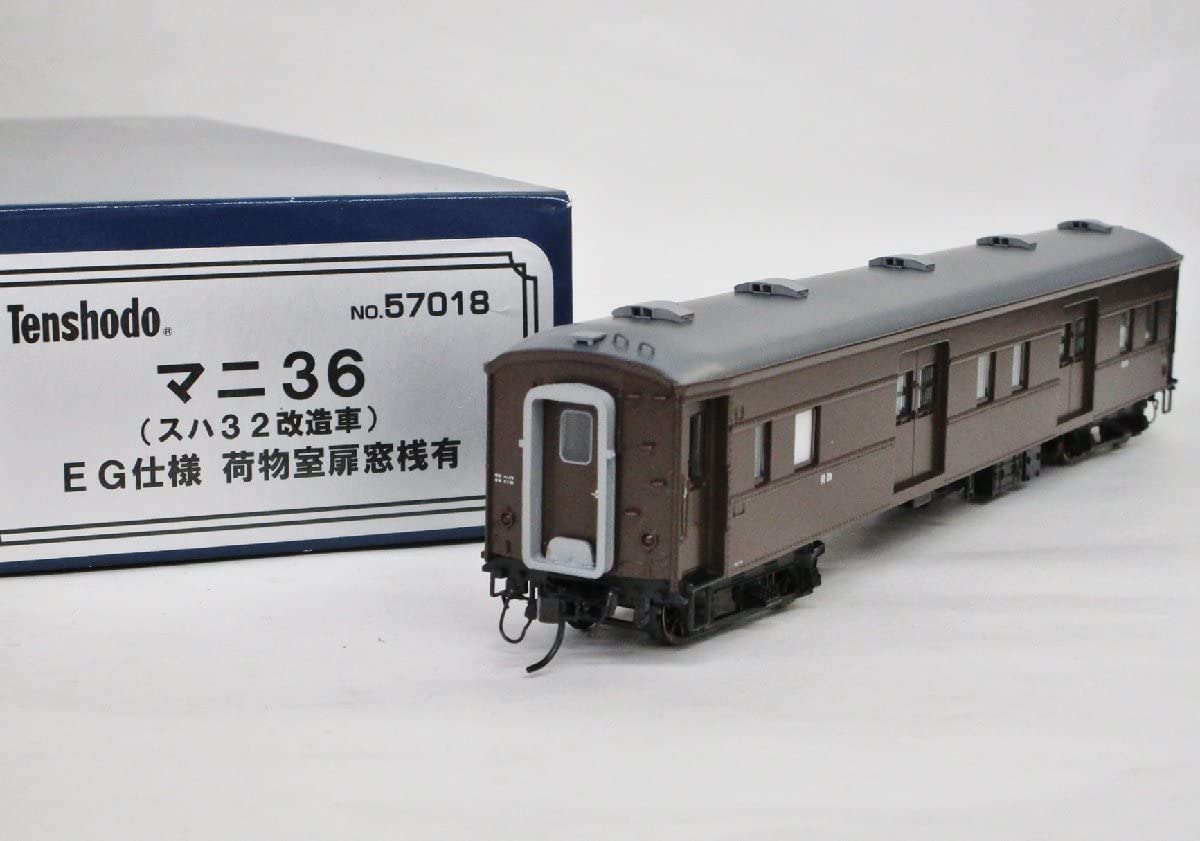 Amazon | 天賞堂 57018 マニ36（スハ32改造車）EG仕様 荷物室扉窓桟有