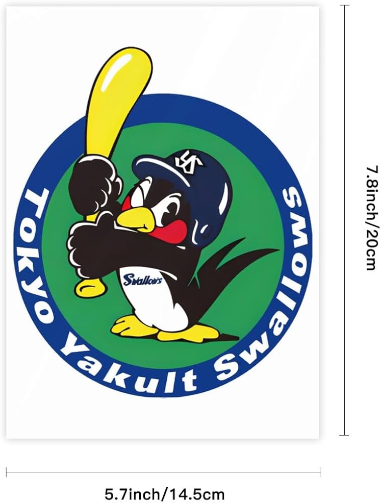 Amazon.co.jp: ステッカー 東京ヤクルトスワローズ つば九郎 人気 Logo