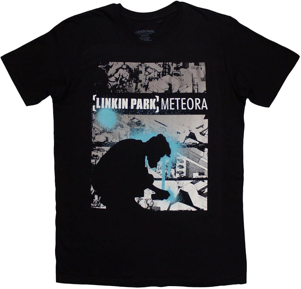 Linkin Park Men's Meteora Drip Collage T-Shirt Black Large