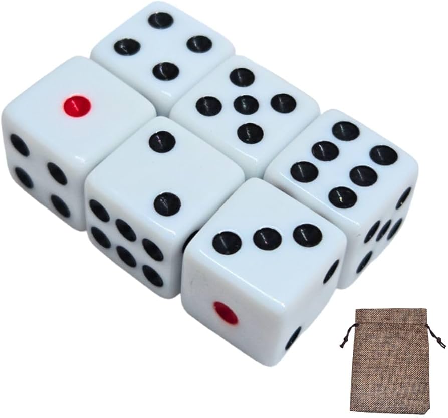 Amazon | サイコロ 10mm 6個 ☆ 選べる 種類 数量 ☆ 収納用の小袋付き
