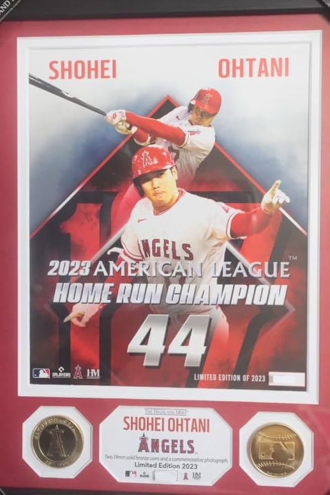 Amazon.co.jp: エンゼルス 大谷翔平選手 2023 AL HR王獲得記念ダブル