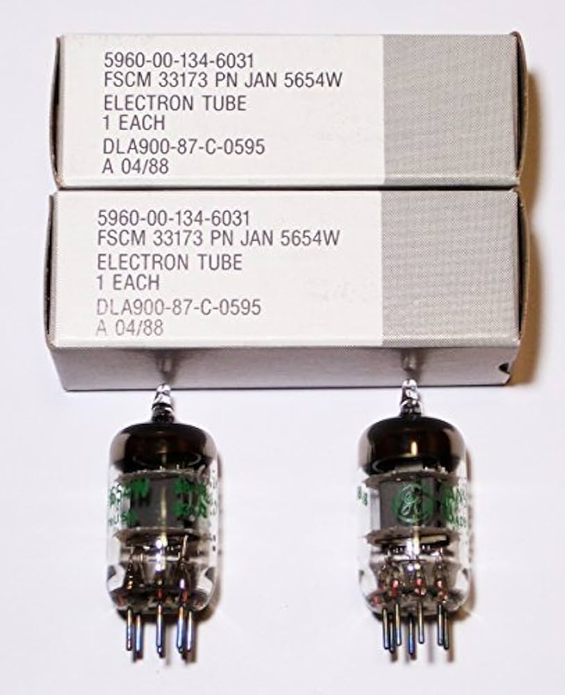 Amazon | 米国GE製 JAN 5654W 真空管アンプ交換用真空管2個セット 軍用