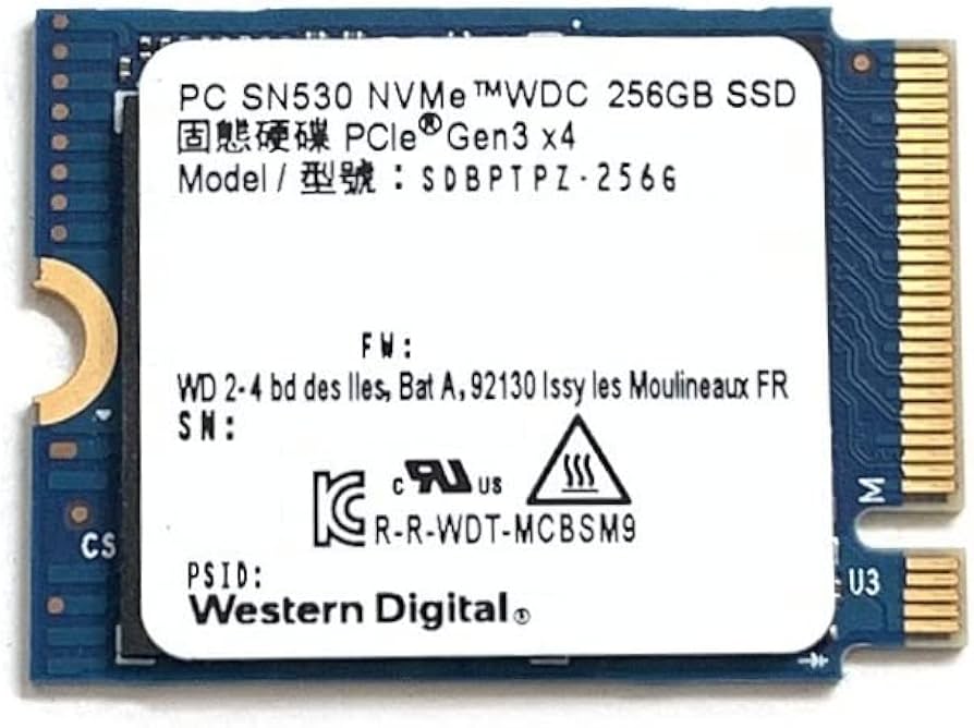Amazon.com: Western Digital 256GB SSD M.2 2230 30mm PC SN530 NVMe