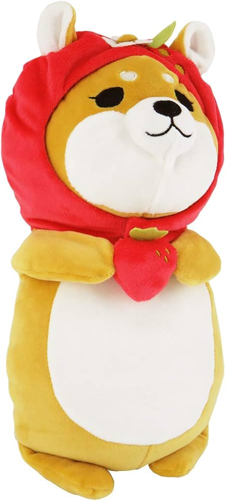 Amazon｜ほんやら堂 いちご香る柴ずきん お昼寝まくら レッド お昼寝