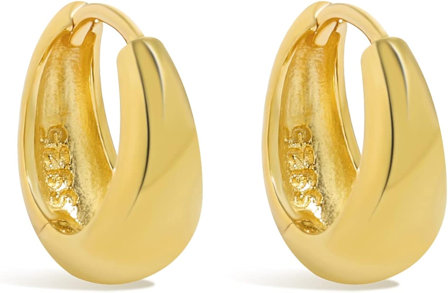 Amazon | Pasurohu ピアス K18 18金コーティング シルバー925 8.5mm