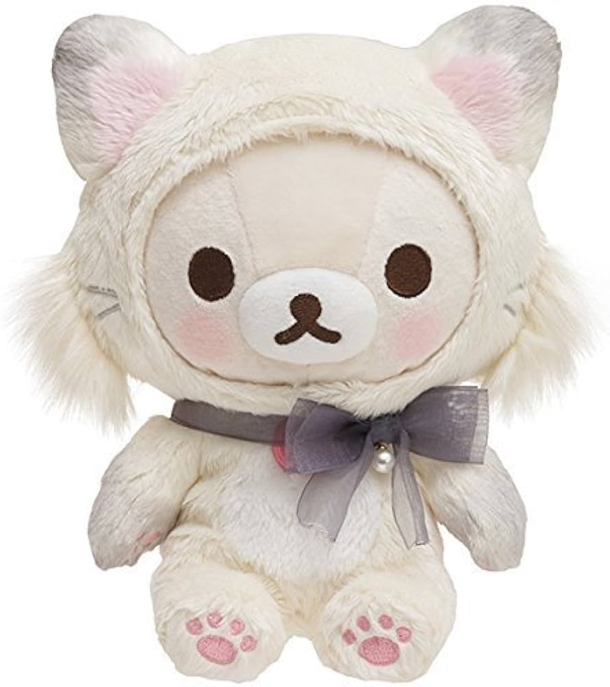 Amazon.co.jp: リラックマ コリラックマキャット ぬいぐるみ グレー