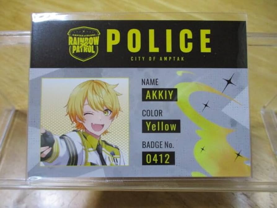 Amazon.co.jp: AMPTAK×COLORS あっきぃ RAINBOW×PATROL 警察ID風カード