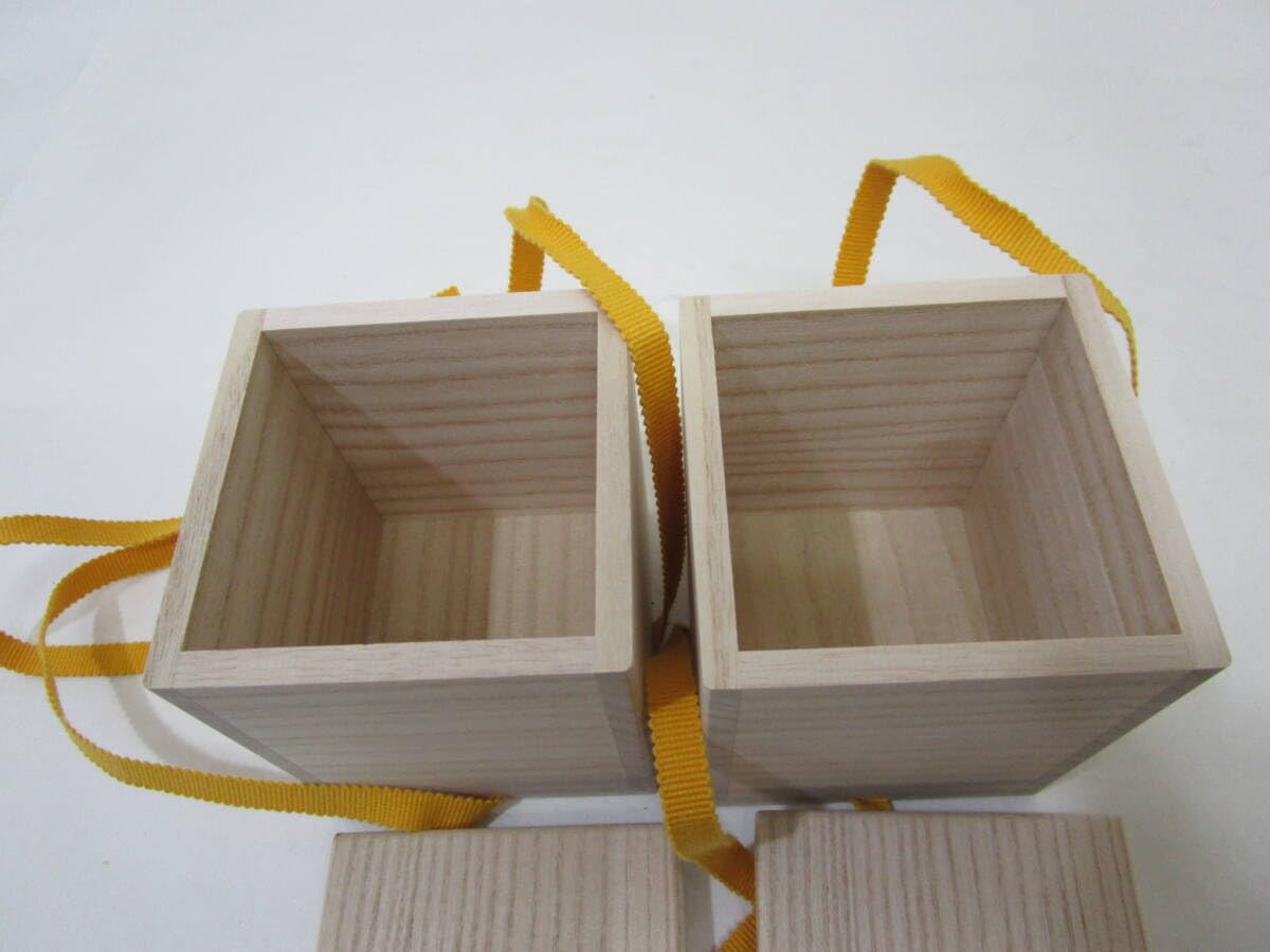 Amazon.co.jp: 『別注誂箱』2個一組桐箱[大棗用](四方桟紐付)9cm