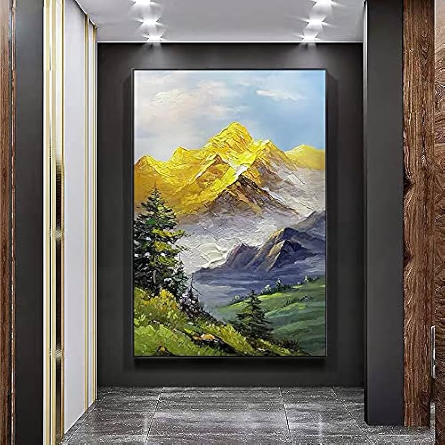 Amazon｜油絵・絵画、フレーム付きキャンバスの油彩画、手描きのモダン