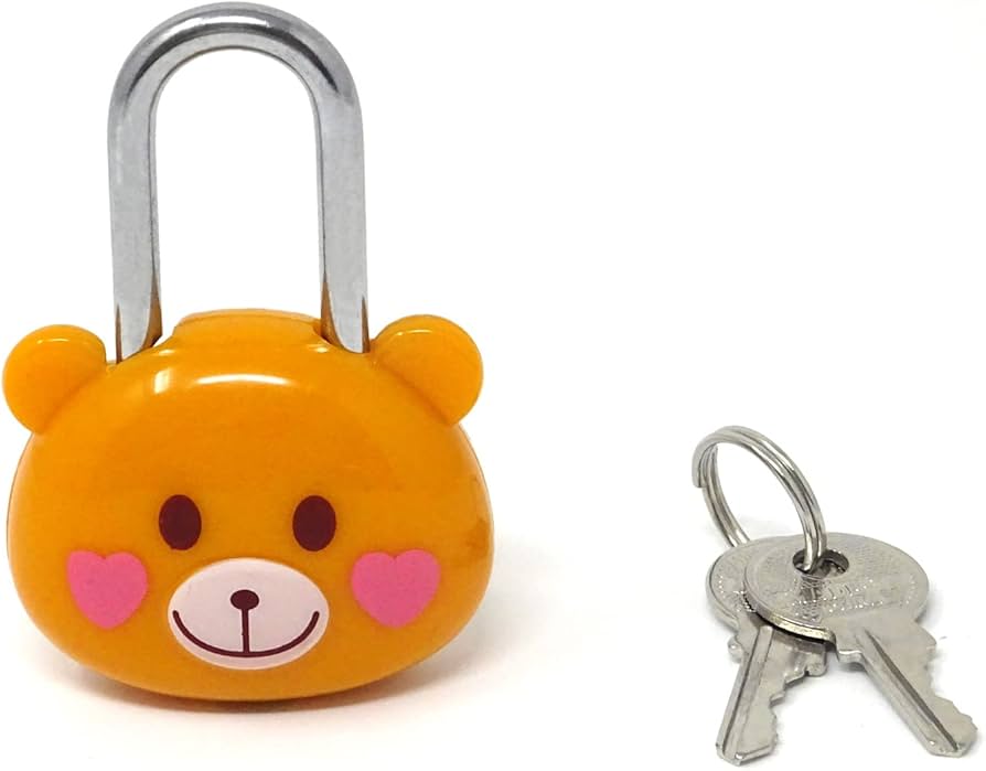 Honbay Cute Cartoon Animal Padlock Mini Brown Bear Padlock Lock