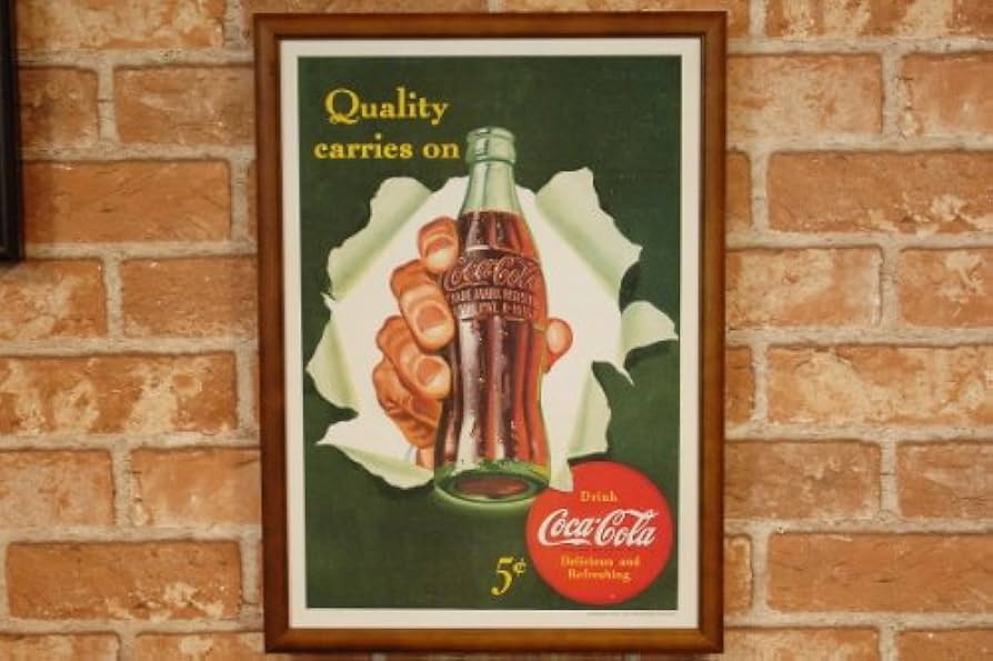 Amazon.co.jp: 【復刻ポスターとB4フレームセット】 コカコーラ 瓶