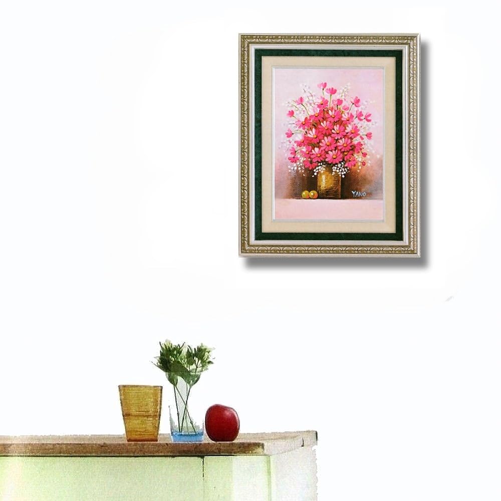 Amazon.co.jp: 矢野恵子 赤い花 F4号 受注制作 油彩画 油絵 静物画 花