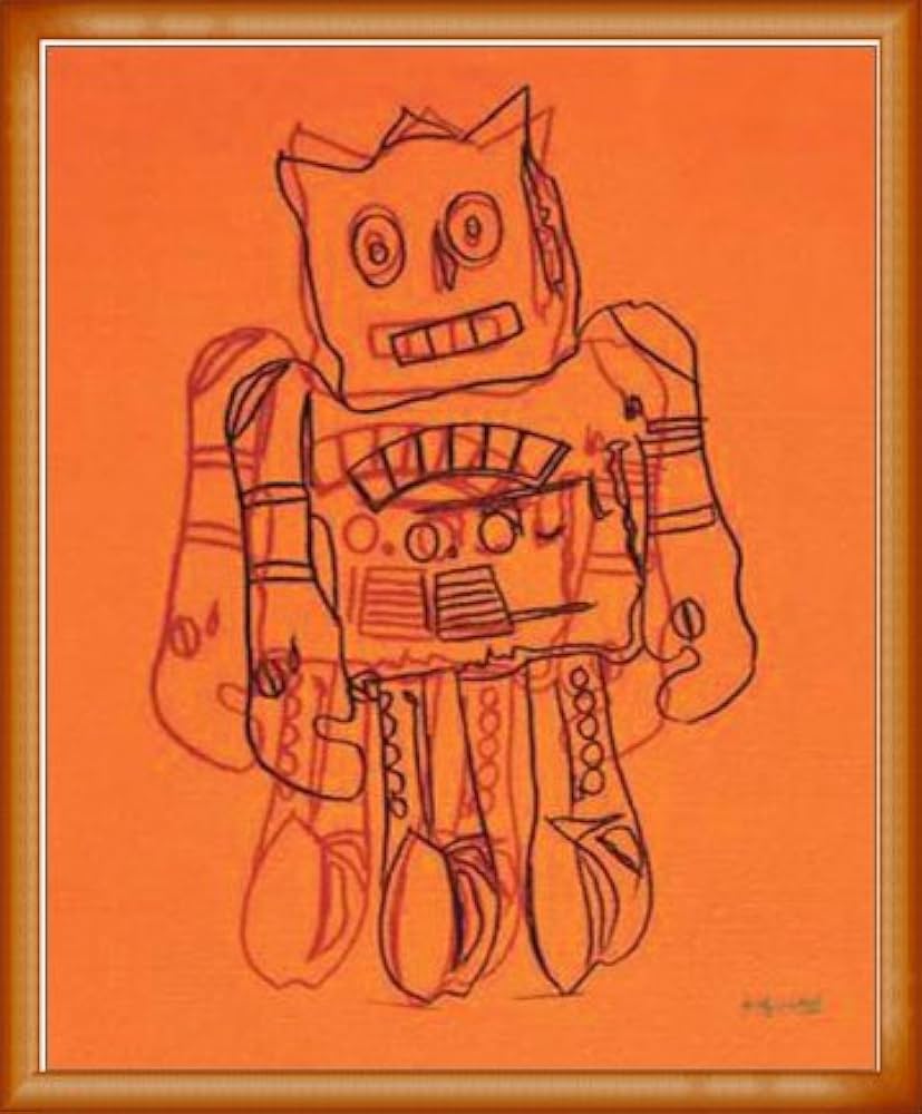 Amazon.co.jp: ポスター アンディ ウォーホル Robot (Orange) 額装品