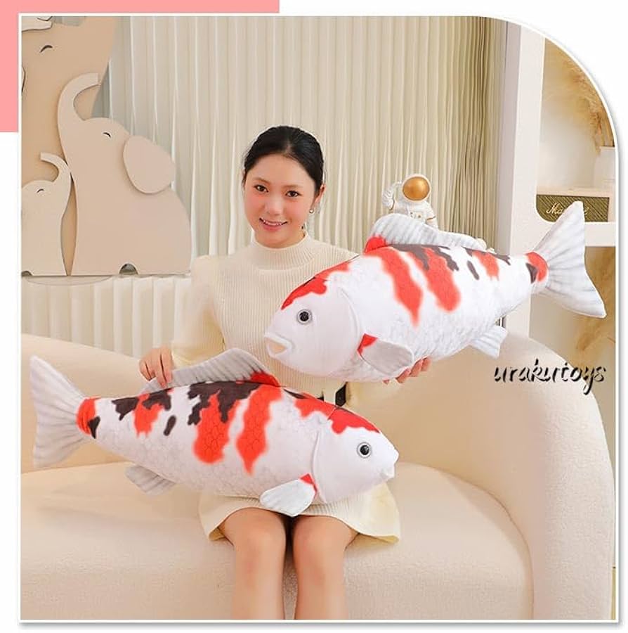 Amazon.co.jp: 魚ぬいぐるみ 錦鯉クッション リアル抱き枕 ニシキゴイ