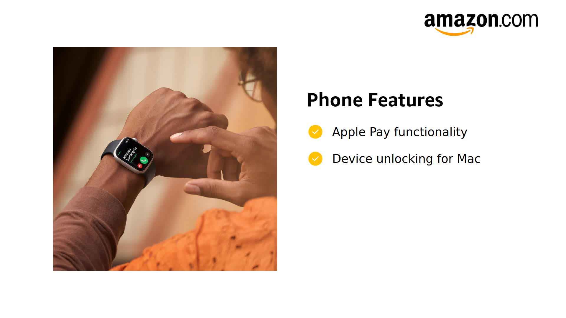 Amazon.com: Apple Watch Series 8 [GPS, 45mm] - Midnight Aluminum