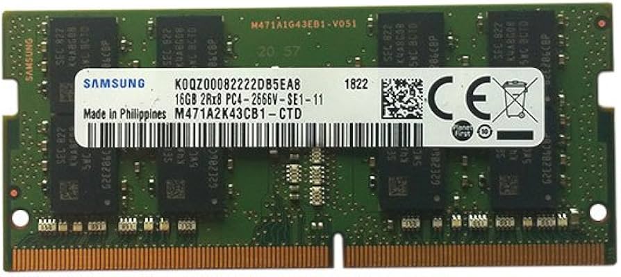 Samsung 16GB DDR4 PC4-21300, 2666MHZ, 260 PIN SODIMM, 1,2V, CL 19