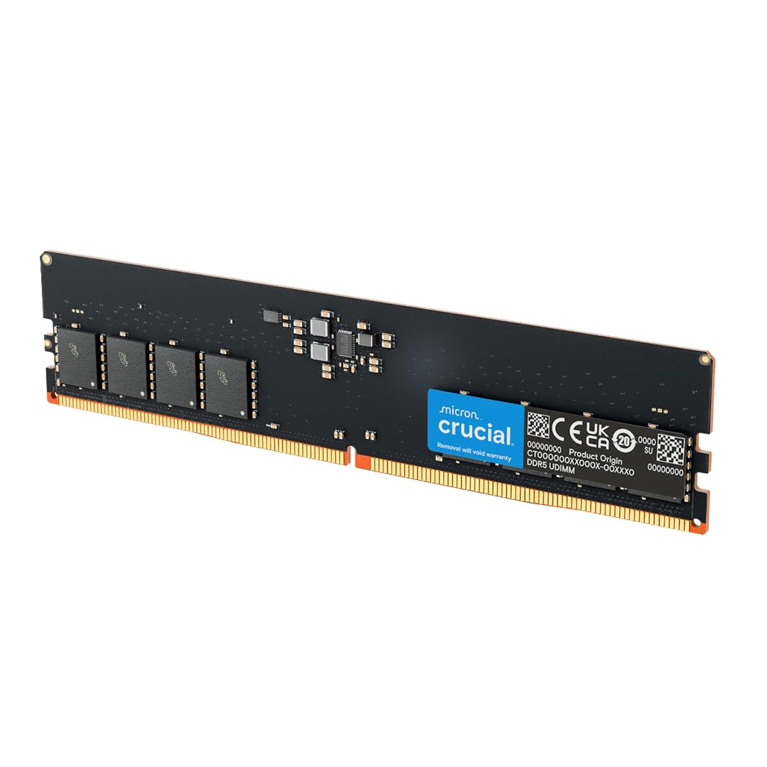 Crucial 64GB DDR5 RAM, 5600MHz (or 5200MHz or 4800MHz) Desktop