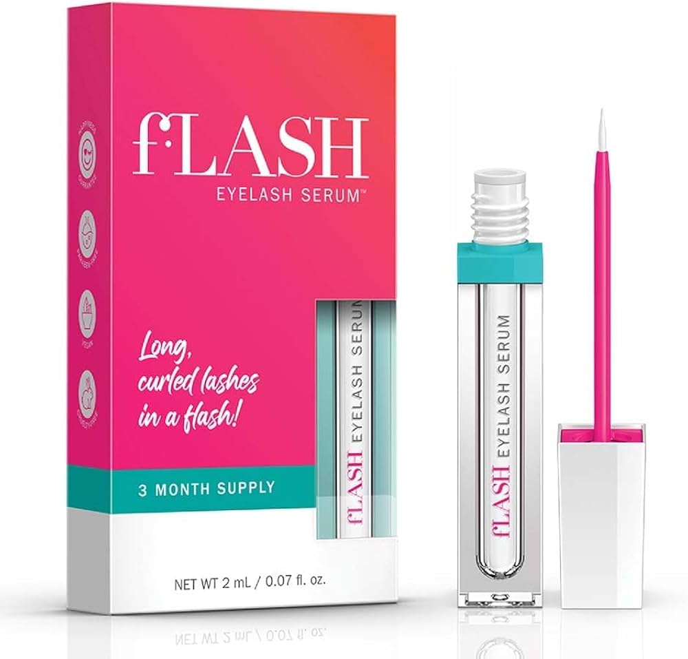 Amazon.com: fLASH Eyelash Serum for Long, Curled Natural Lashes