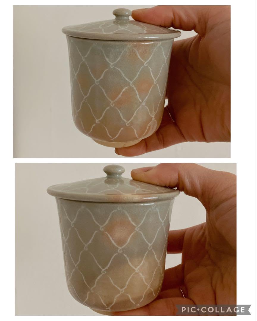 Amazon.co.jp: 十四代 坂倉新兵衛 萩焼 聴泉庵 茶碗 蓋付き 湯呑み