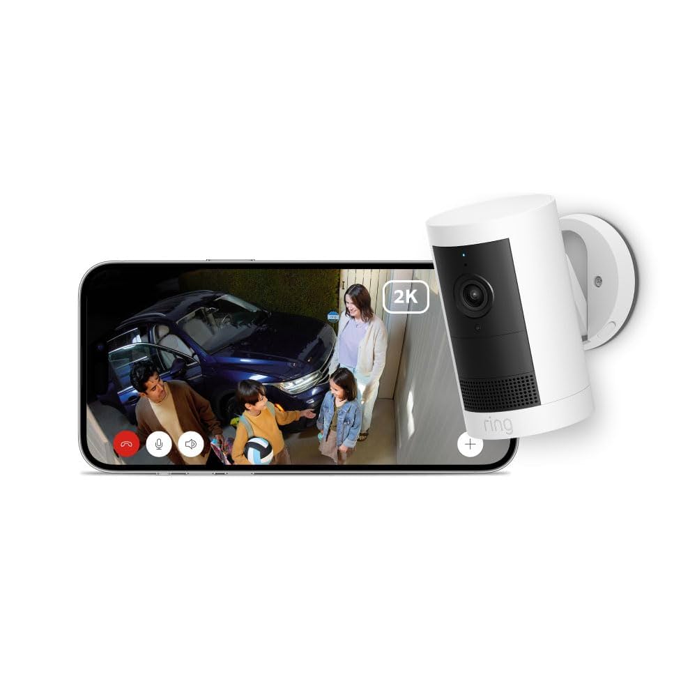 Ring アウトドアカム プラス バッテリーモデル ホワイト - 高精細