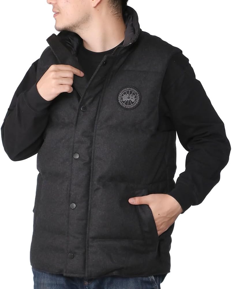 Amazon | [カナダグース] ダウンベスト メンズ ブラックレーベル BLACK