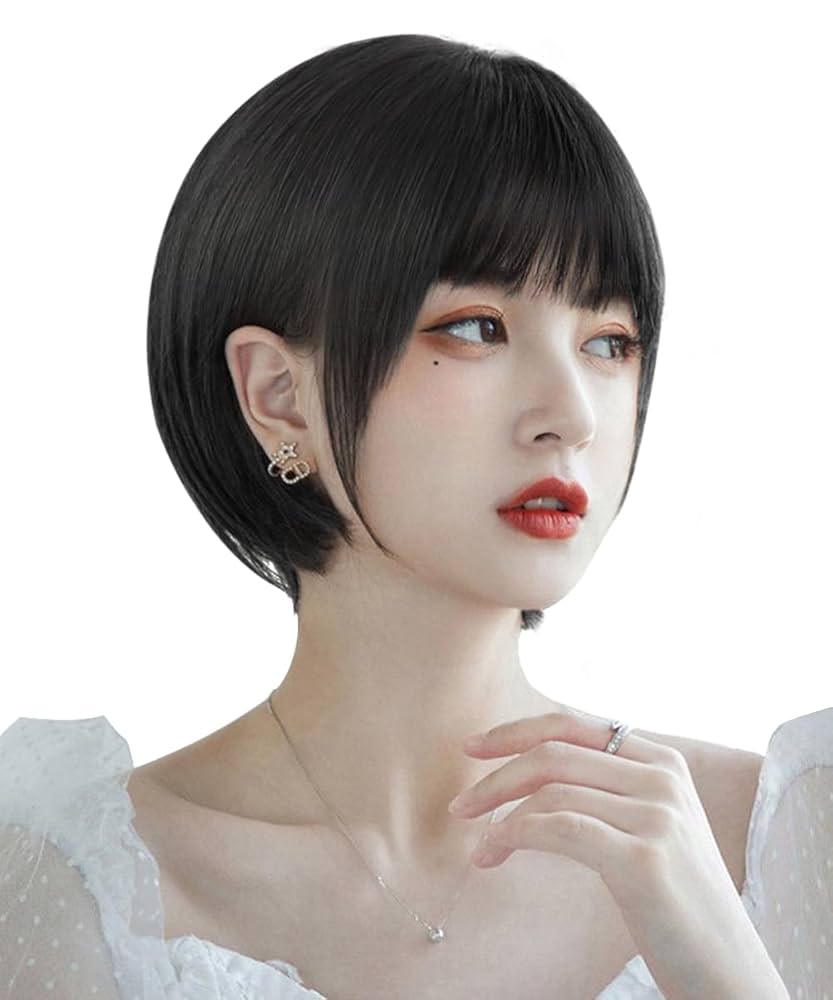 ウィッグ 6個セット ショートボブ ブラック ウィッグ 6個セット