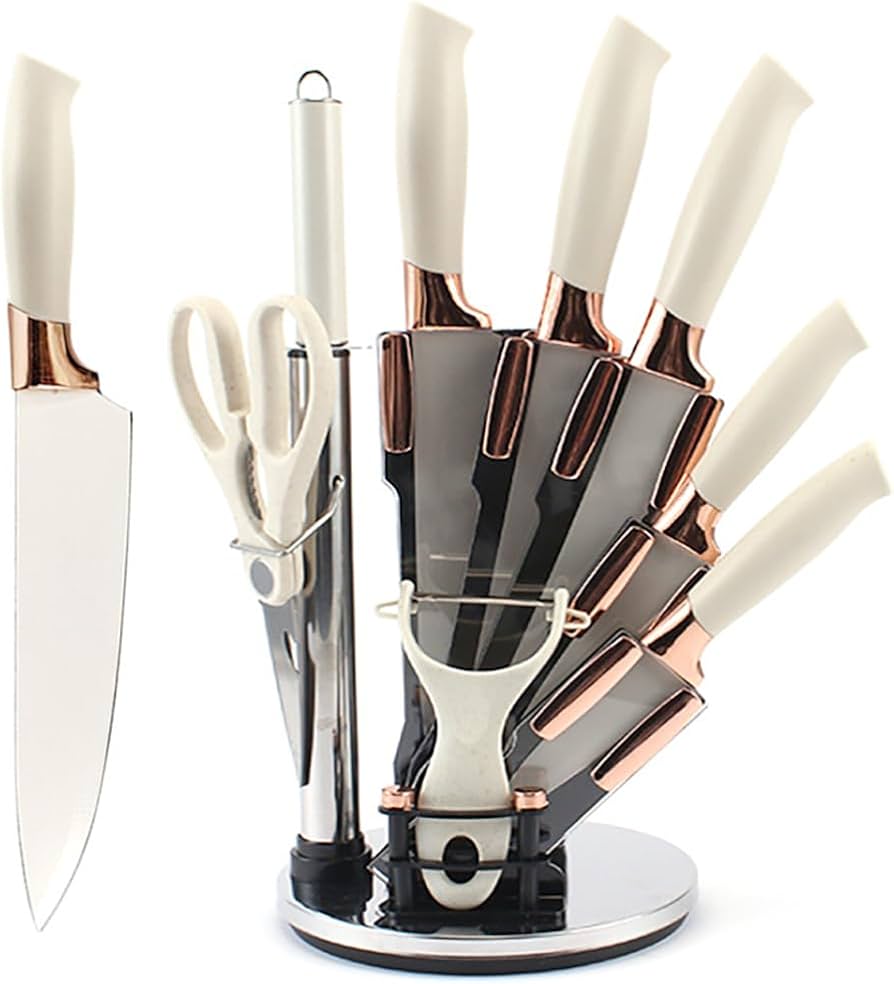 Amazon.com: Knife Set, 9Pieces Stainless Steel Non Stick Kitchen