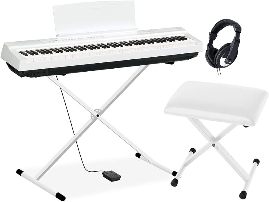 Amazon | YAMAHA P-125 WH X型スタンド・X型イス・ヘッドホンセット